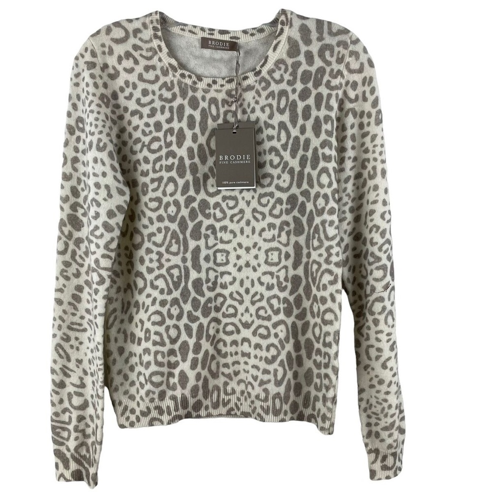 𝗡𝗪𝗧 BRODIE Leopard Cashmere Sweater